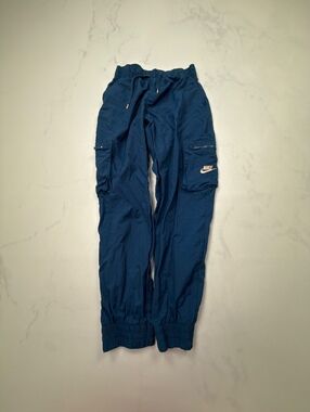 Nike Cargo Pants Navy 2010s Streetwear Tapered - Boys L